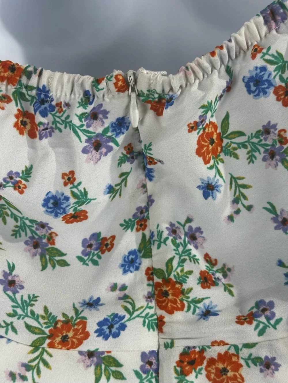 NWT Floral Halter Jumpsuit Cottagecore Boho Wide Leg Romper Active USA Small - Picture 5 of 11